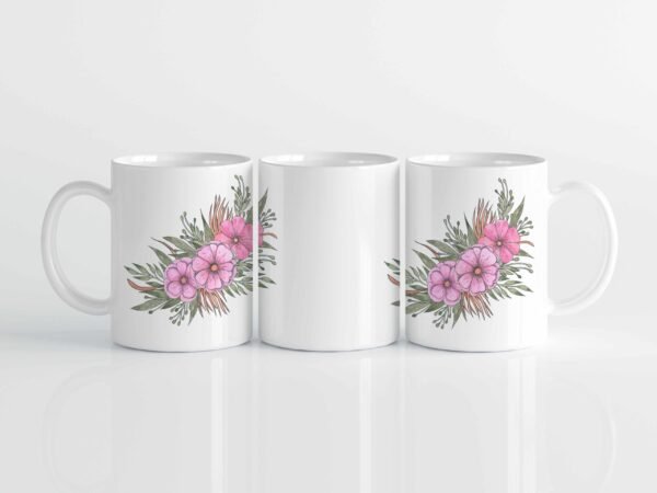 Mugg Med Namn - Blommig - Bild 3