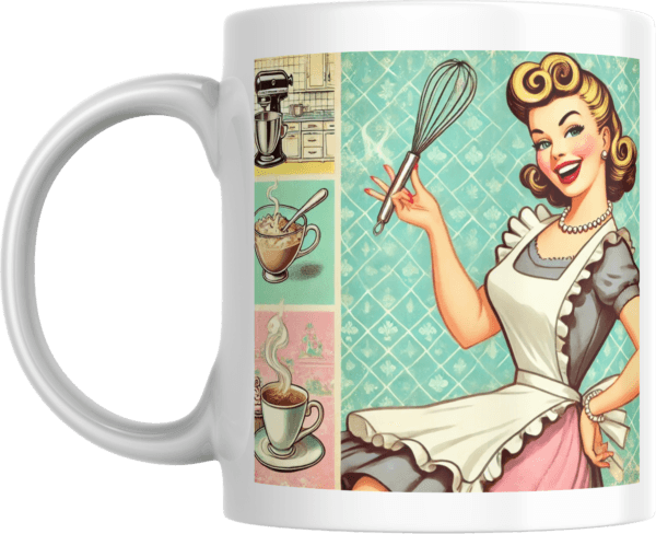 Mugg med Retro Köksmotiv – Färgglad 50-talsinspirerad Design